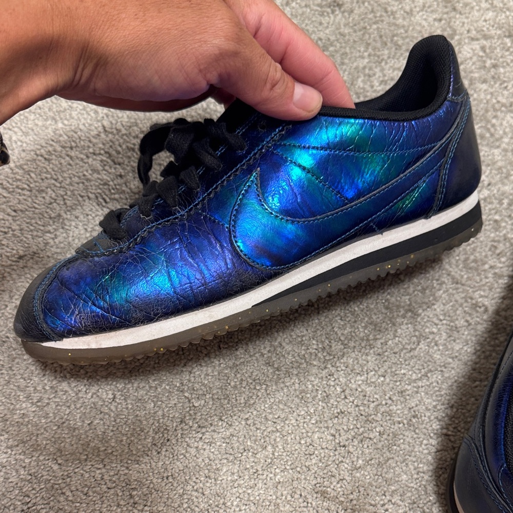 Nike Cortez Iridescent Blue Sneakers - Picture 11 of 15